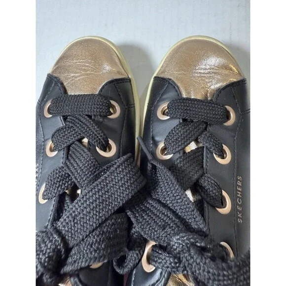 Skechers Woman's Street Los Angeles SN982 Memory Foam Size 9 Black / Rosegold - Picture 6 of 12